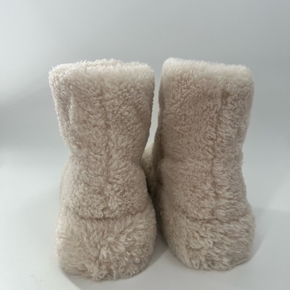Clergerie Paris Aidanf Faux Fur Fuzzy Shearling Platform Booties In Blanc White - Picture 5 of 11